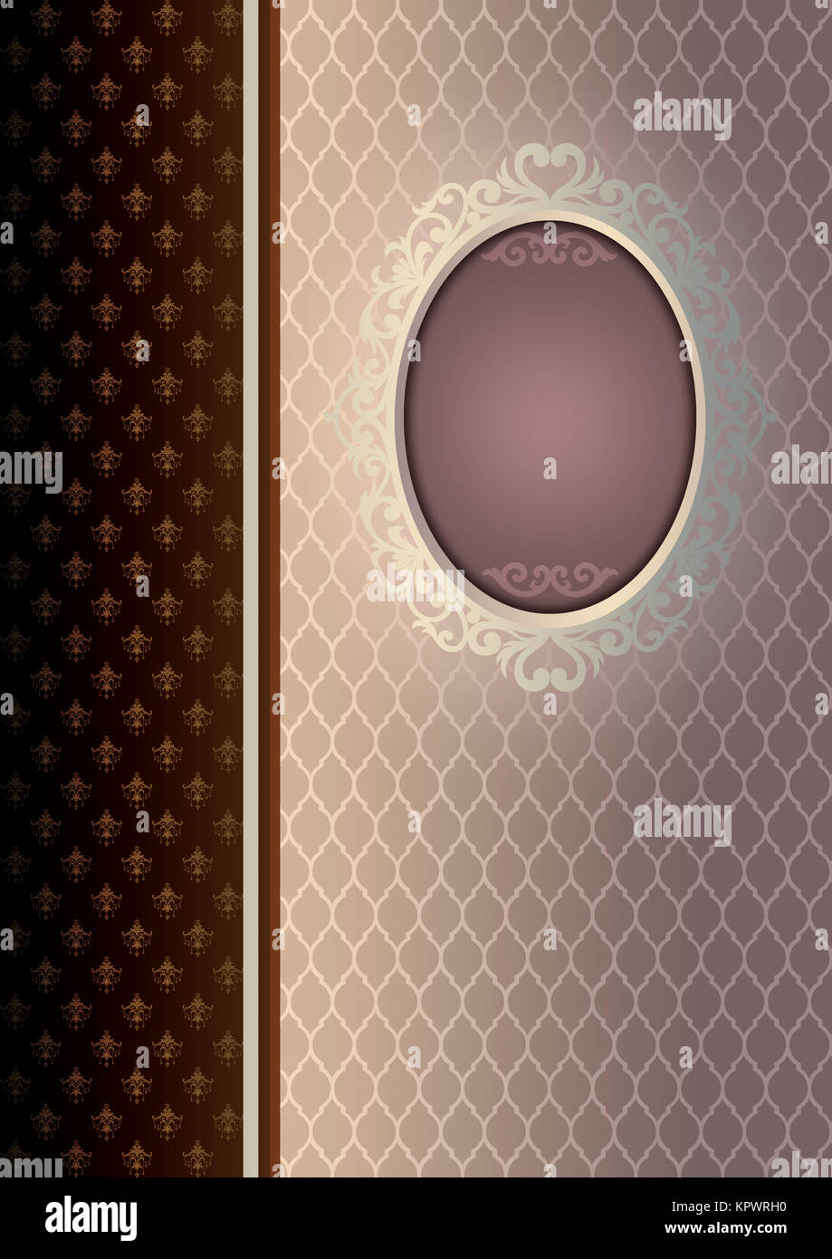 Decorative background with elegant patterns and decorative frame Stock ...