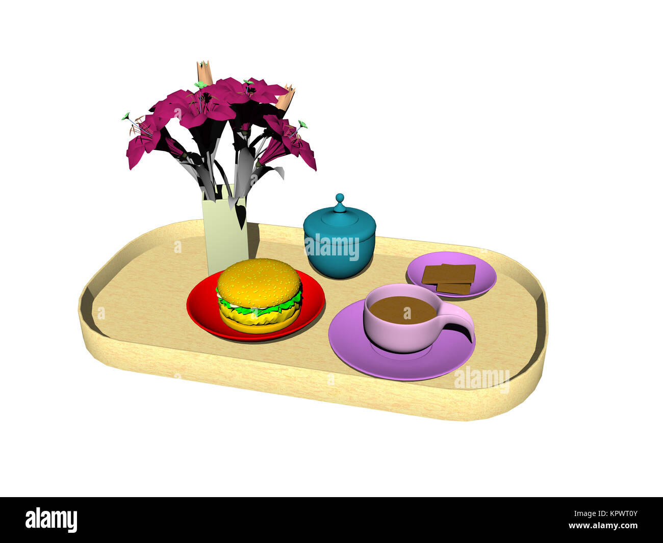 Breakfast tray exempted Stock Photo Alamy