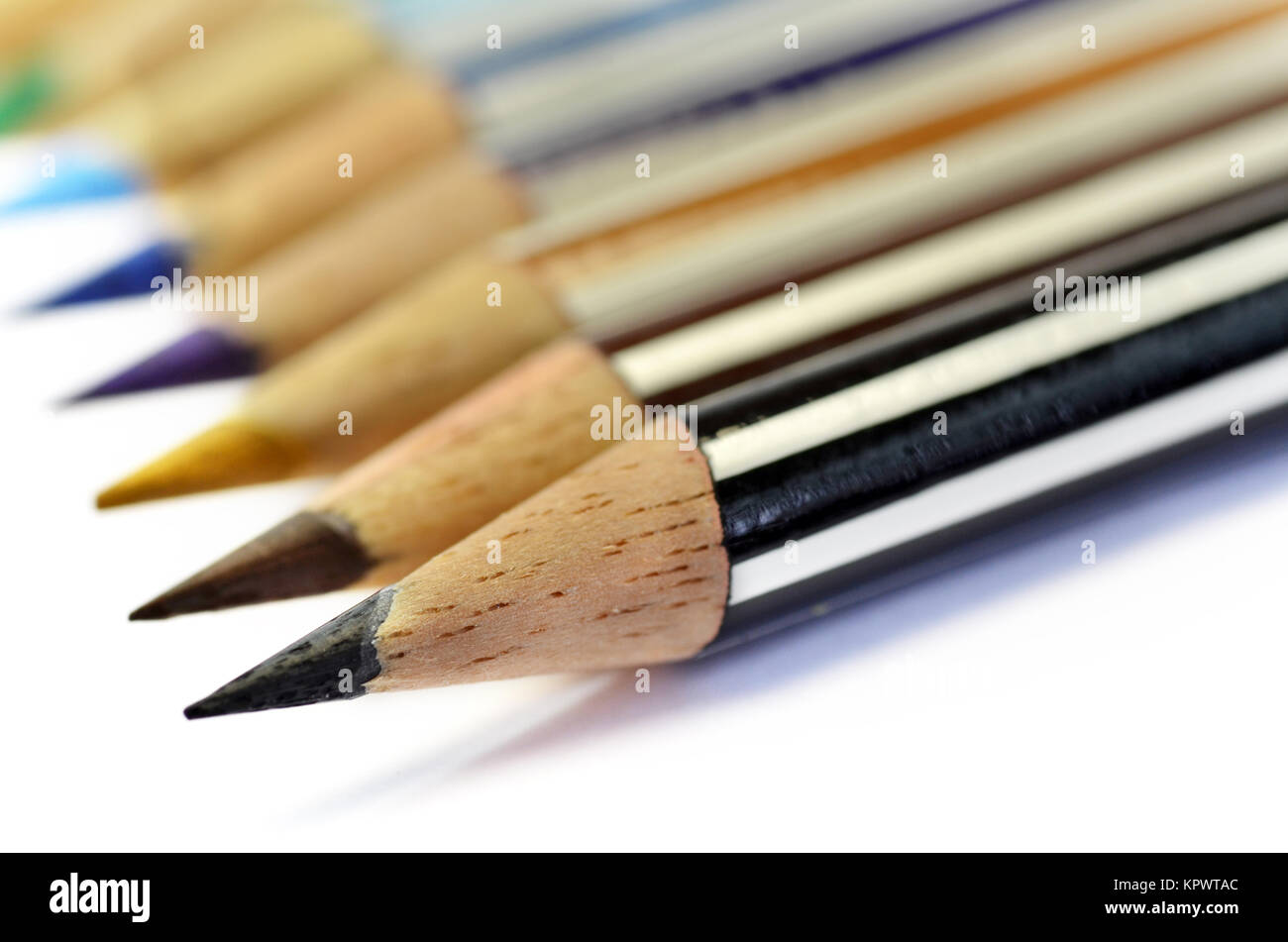 Color pencil pile pencil nibs Stock Photo Alamy