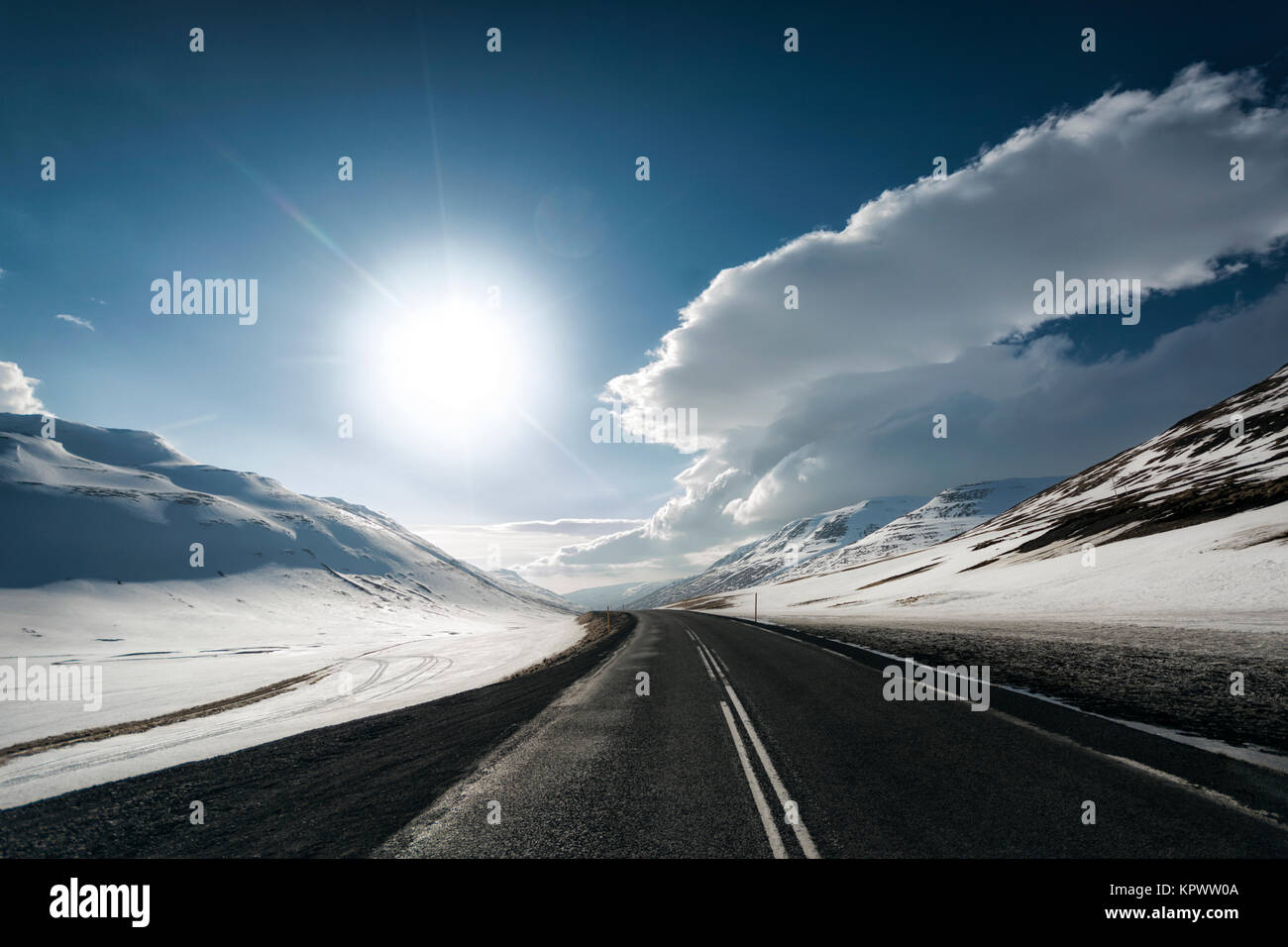 Remote Highway Remote Highway in Iceland Stock Photo - Alamy