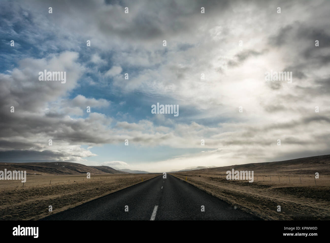 Remote Highway Remote Highway in Iceland Stock Photo - Alamy