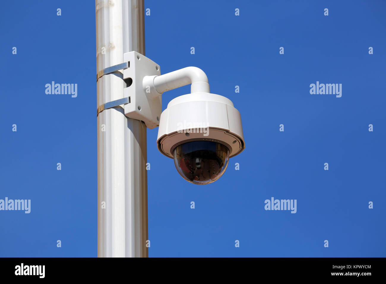 Dome Type Outdoor CCTV Camera on Street Lamp in Nice, France Stock Photo -  Alamy