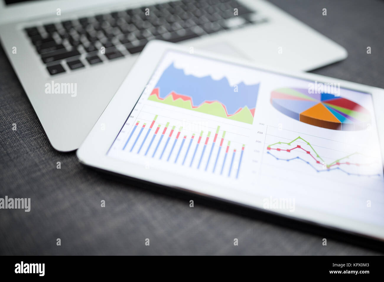 Business Newspaper Bar Chart Stock Photos Business Newspaper Bar