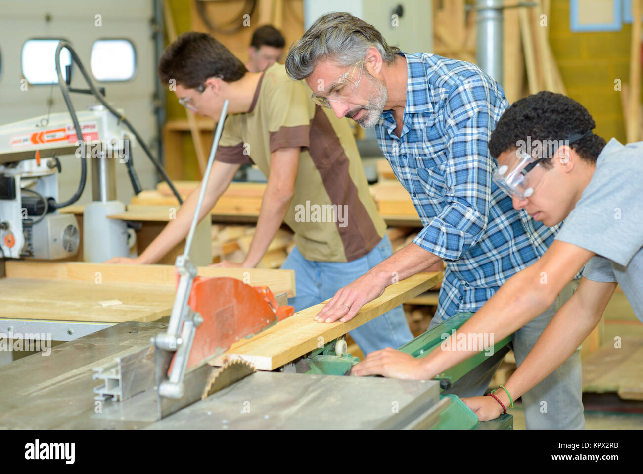 Carpentry class Stock Photo Alamy