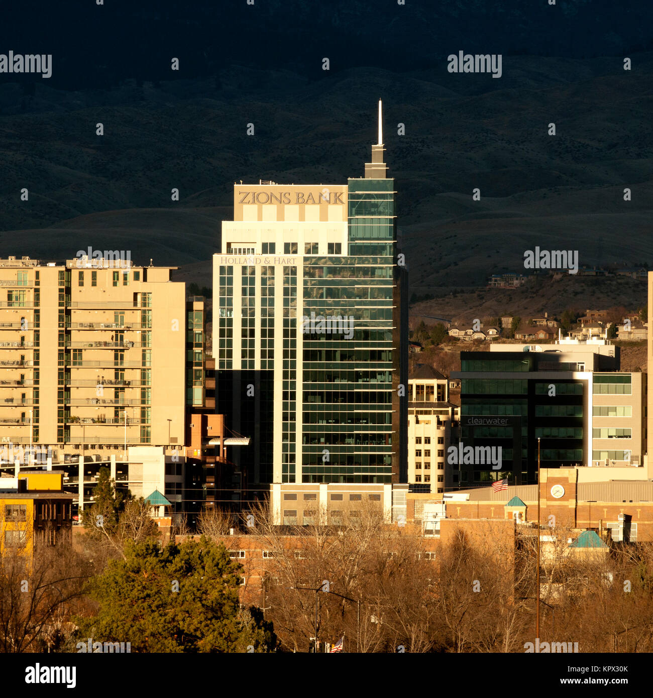 Boise Idaho cityscape in December 2017 Stock Photo