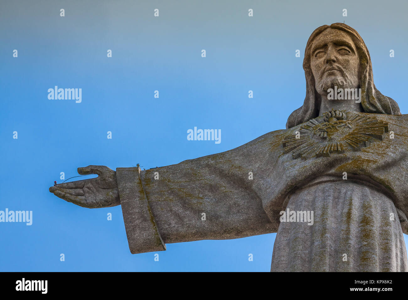 jesus christ monument in lisbon - portugal Stock Photo