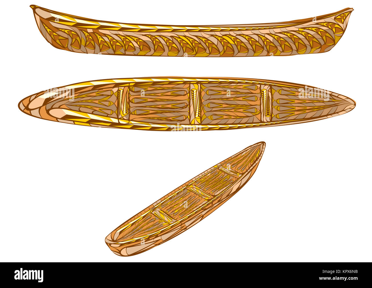 Indian canoe Cut Out Stock Images & Pictures - Alamy