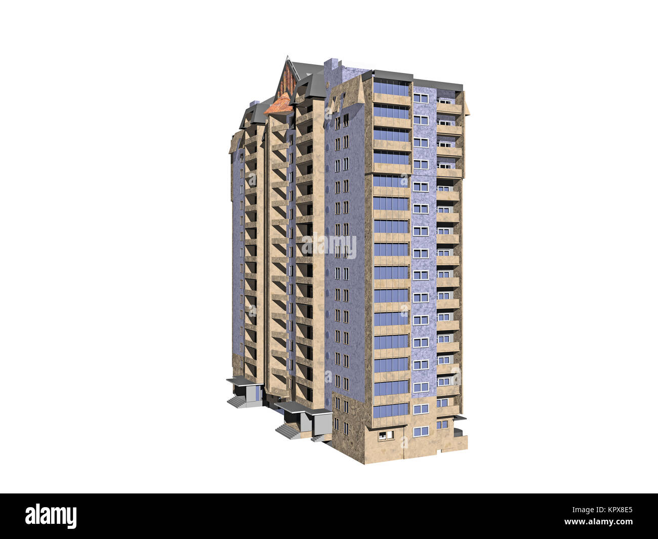 High rise residential apartment building Cut Out Stock Images ...