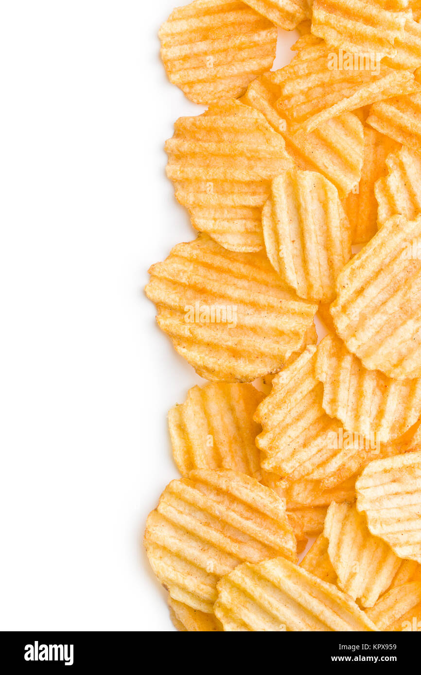 Crinkle cut potato chips Stock Photo Alamy