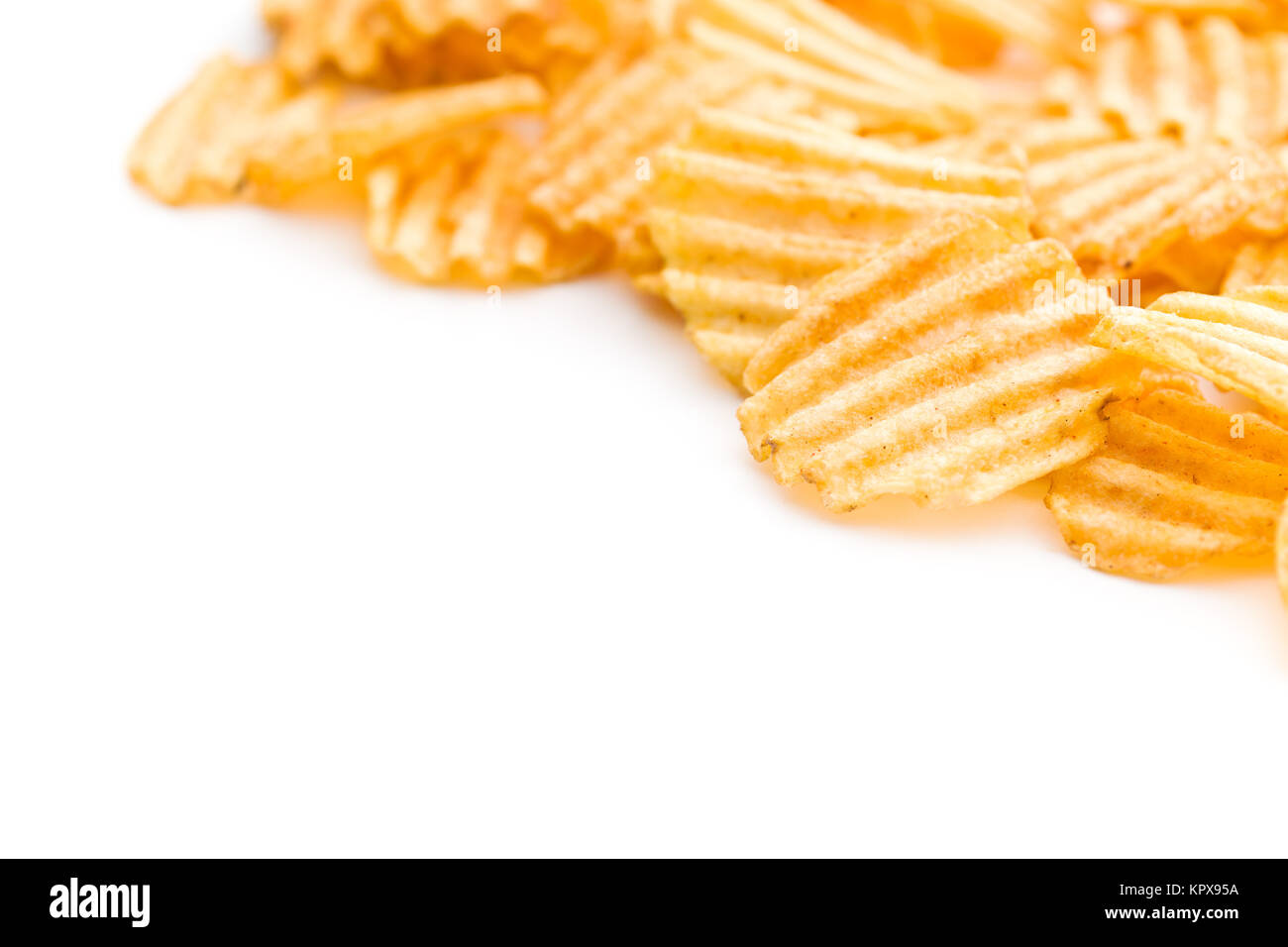 Crinkle cut potato chips Stock Photo Alamy