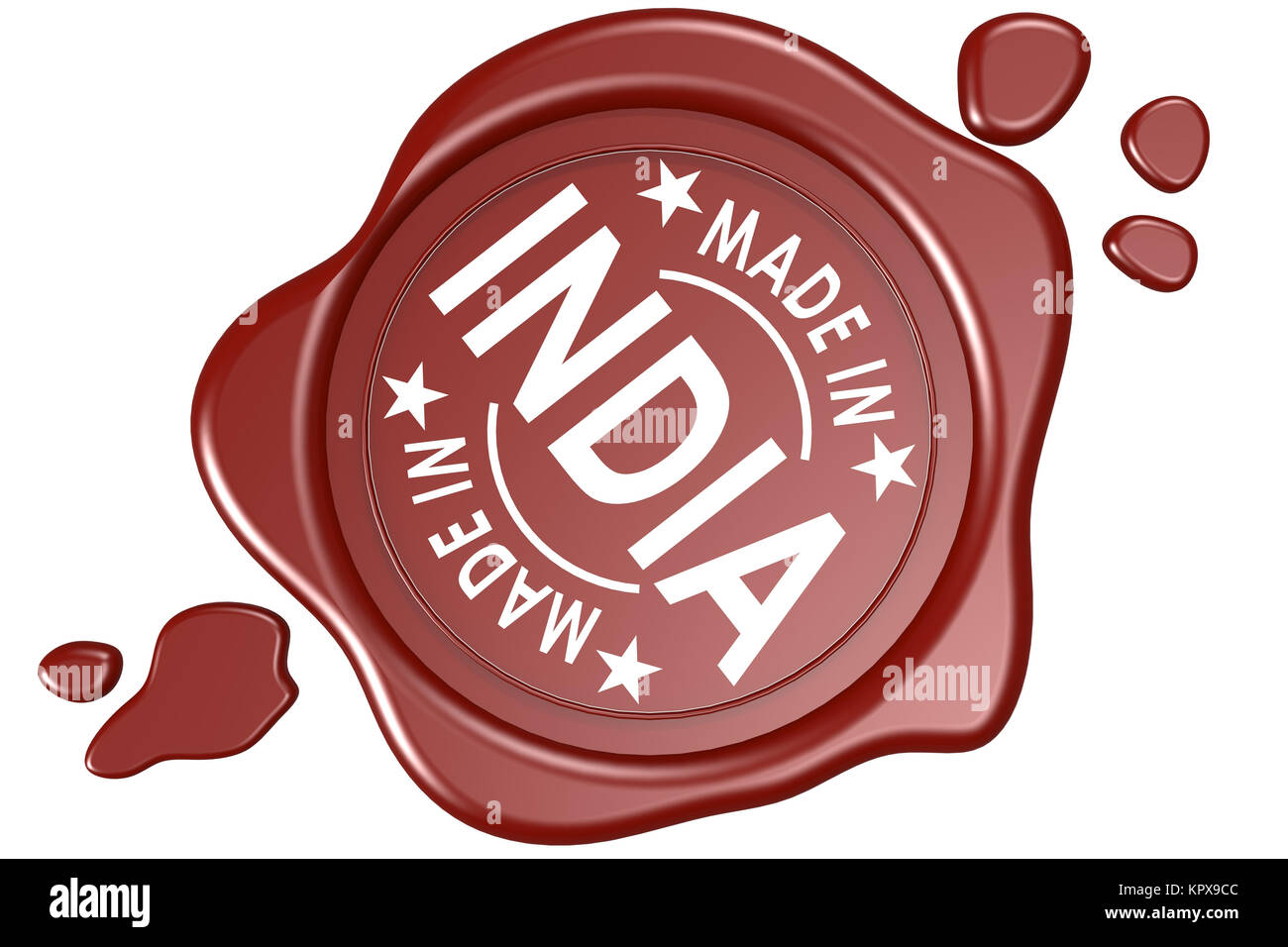 Made in India label seal isolated Stock Photo Alamy