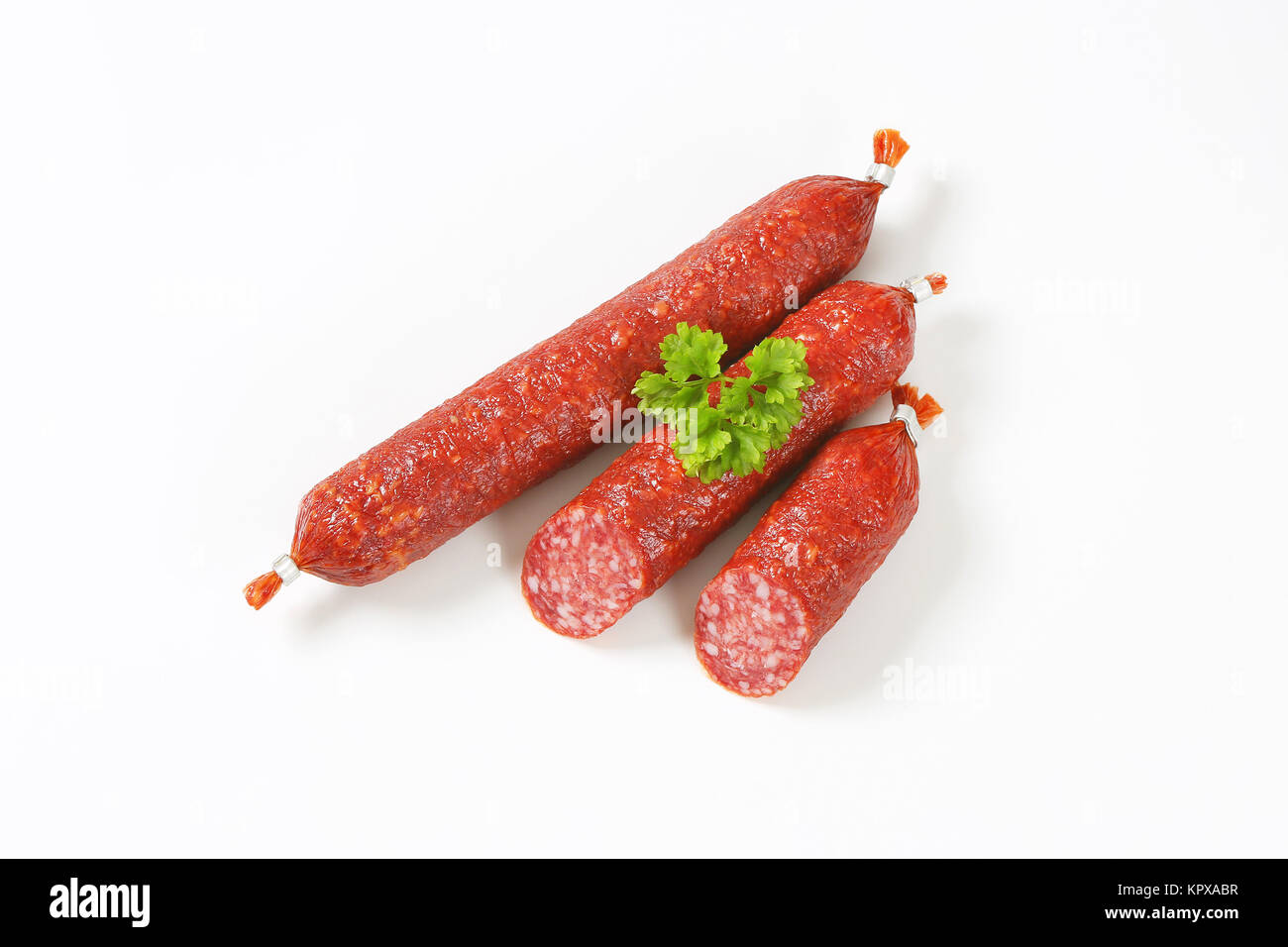 airdried salami sausage Stock Photo Alamy
