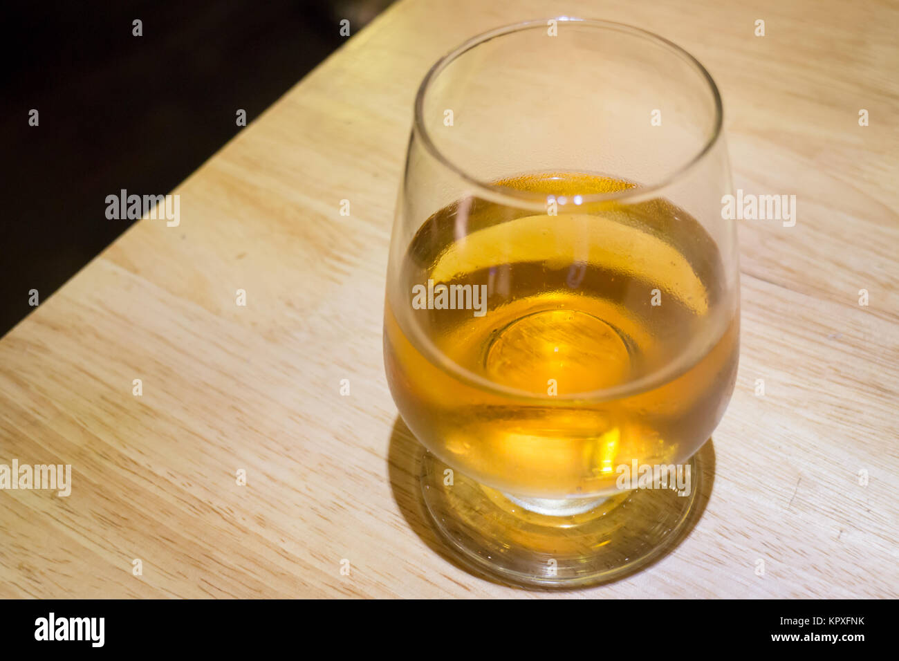 Cold glass of alcoholic drink Stock Photo Alamy