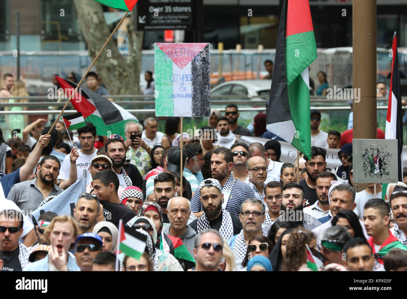 Sydney, Australia. 17 December 2017. Palestinians and their supporters