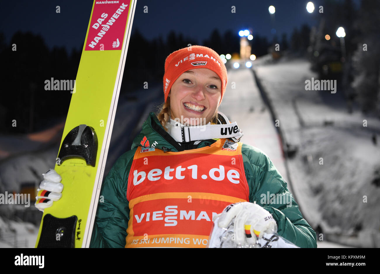 Hinterzarten, Germany. 17th Dec, 2017. Katharina Althaus from Germany ...