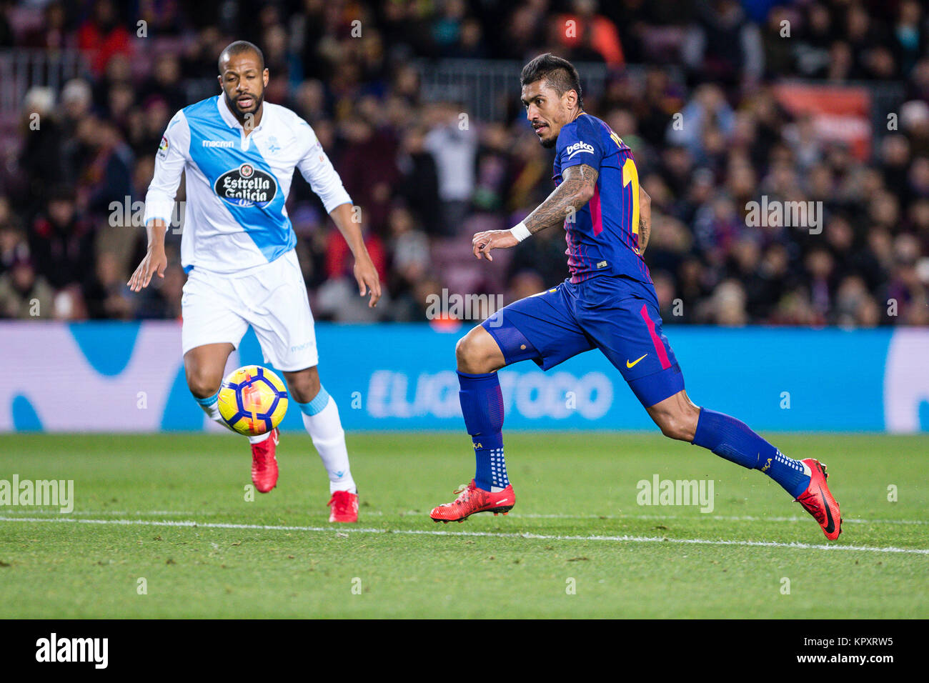 Barcelona, Spain. 17th Dec, 2017. SPAIN - 17th of December: during the match between FC Barcelona against Deportivo Coruna, for the round 16 of the Liga Santander, played at Camp Nou Stadium on 17th December 2017 in Barcelona, Spain. (Credit: GTO/Urbanandsport/Gtres Online) Credit: Gtres Información más Comuniación on line, S.L./Alamy Live News Stock Photo