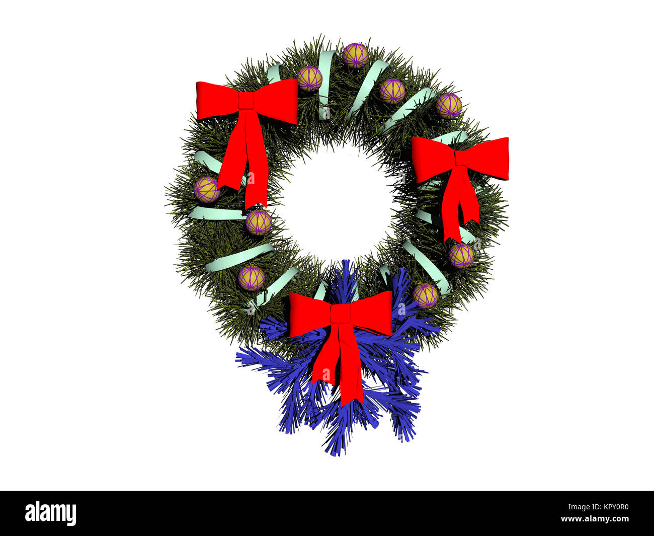 Christmas wreath exempted Stock Photo