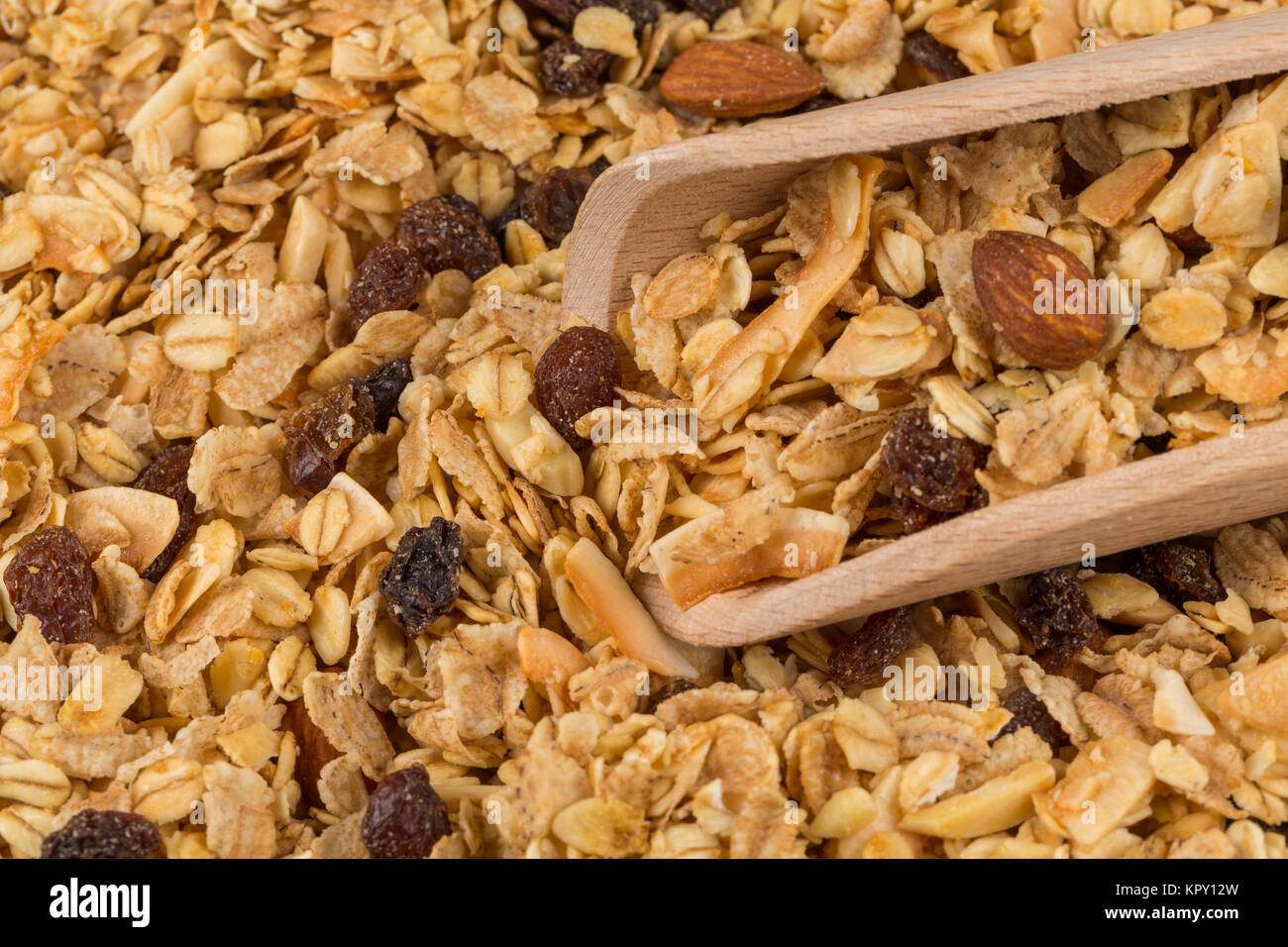 breakfast cereals in spoon Stock Photo Alamy