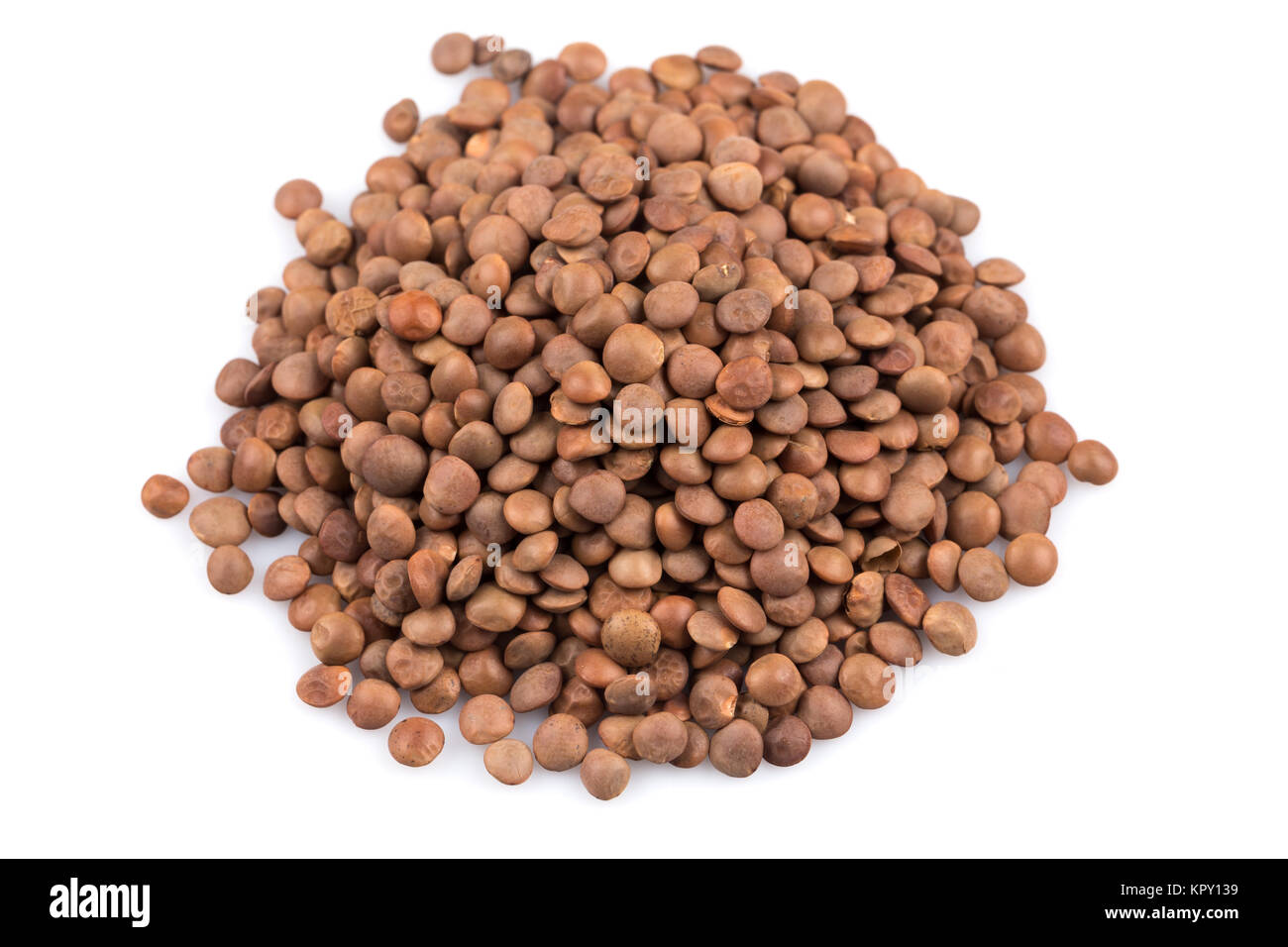 Lentils Isolated on White Background Stock Photo - Alamy