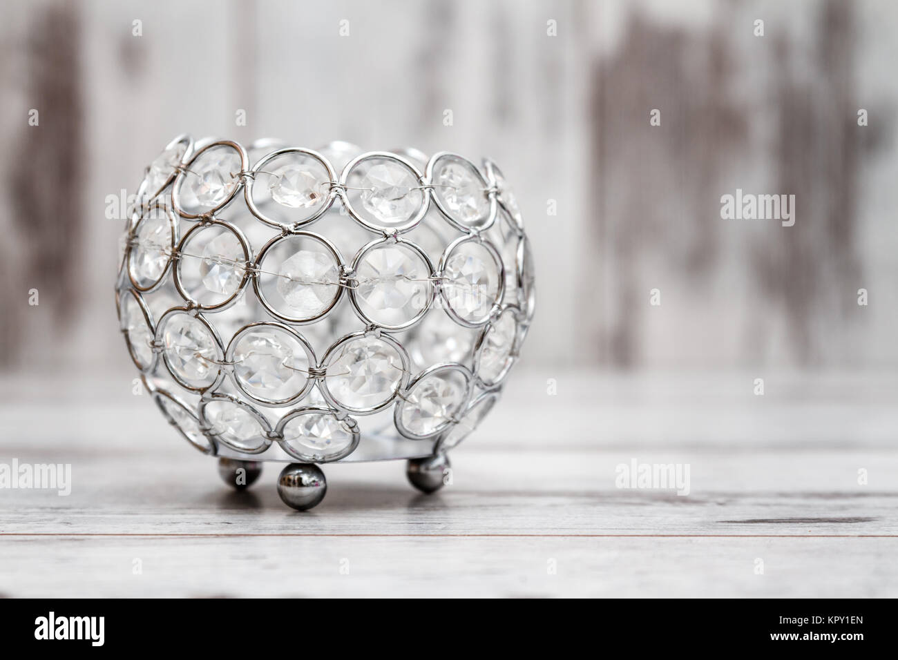 Candle Holder with Crystals Stock Photo Alamy