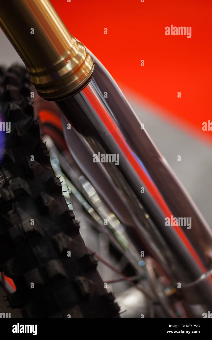 Motorcycle fork suspension Stock Photo Alamy
