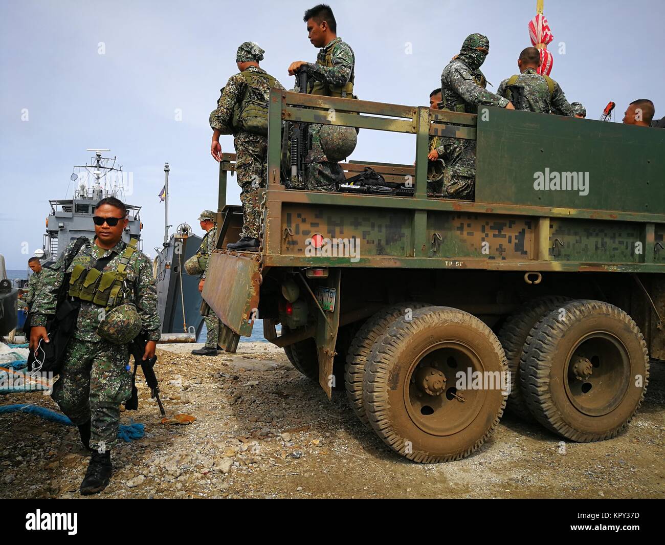 Government troops continue its heavy presence in Jolo, Sulu as war on terror campaign intensifies to crack down terrorism and extremism in the region. Sherbien Dacalanio/Pacific Press Stock Photo