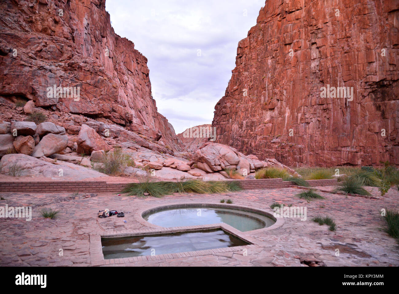 Riemvasmaak thermal springs in the Northern Cape of South Africa, near Augrabies Falls. Stock Photo