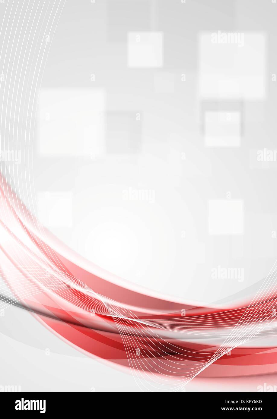Abstract grey tech background with red waves Stock Photo Alamy