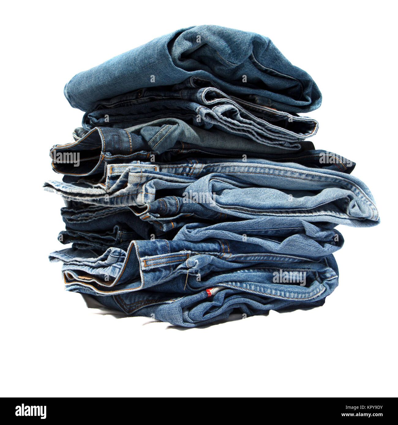 Stack of jeans Stock Photo Alamy