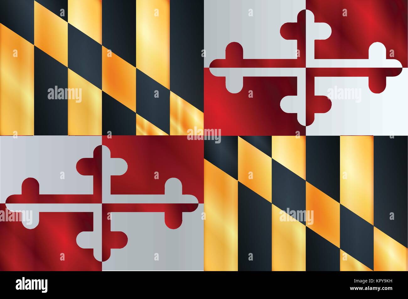 The USA state of Maryland state flag Stock Vector Image & Art - Alamy