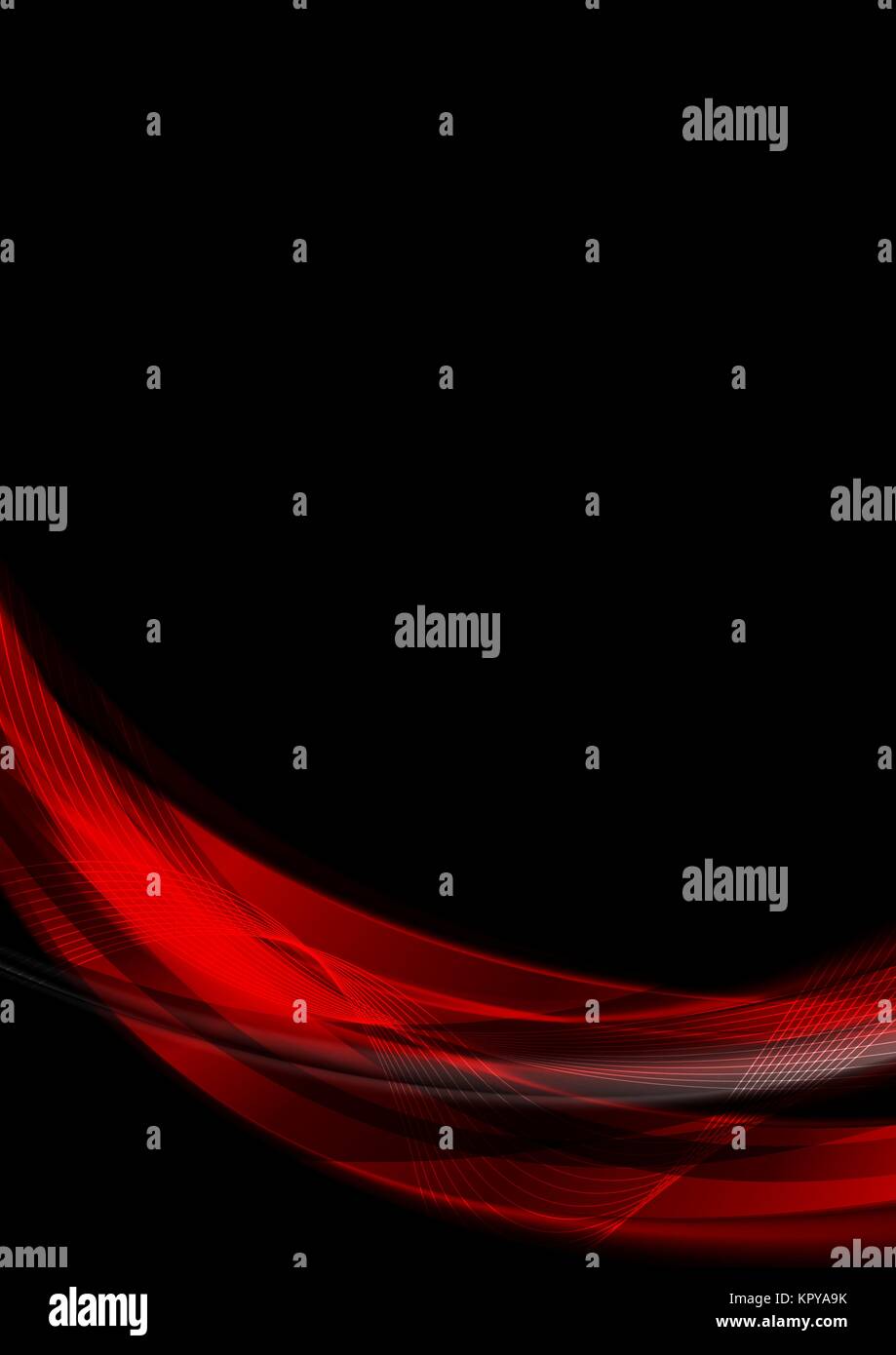 Abstract smooth waves on black background Stock Photo - Alamy
