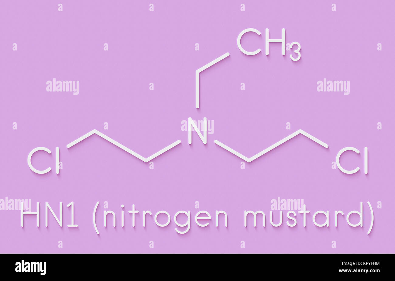 HN1 nitrogen mustard molecule. Skeletal formula Stock Photo Alamy
