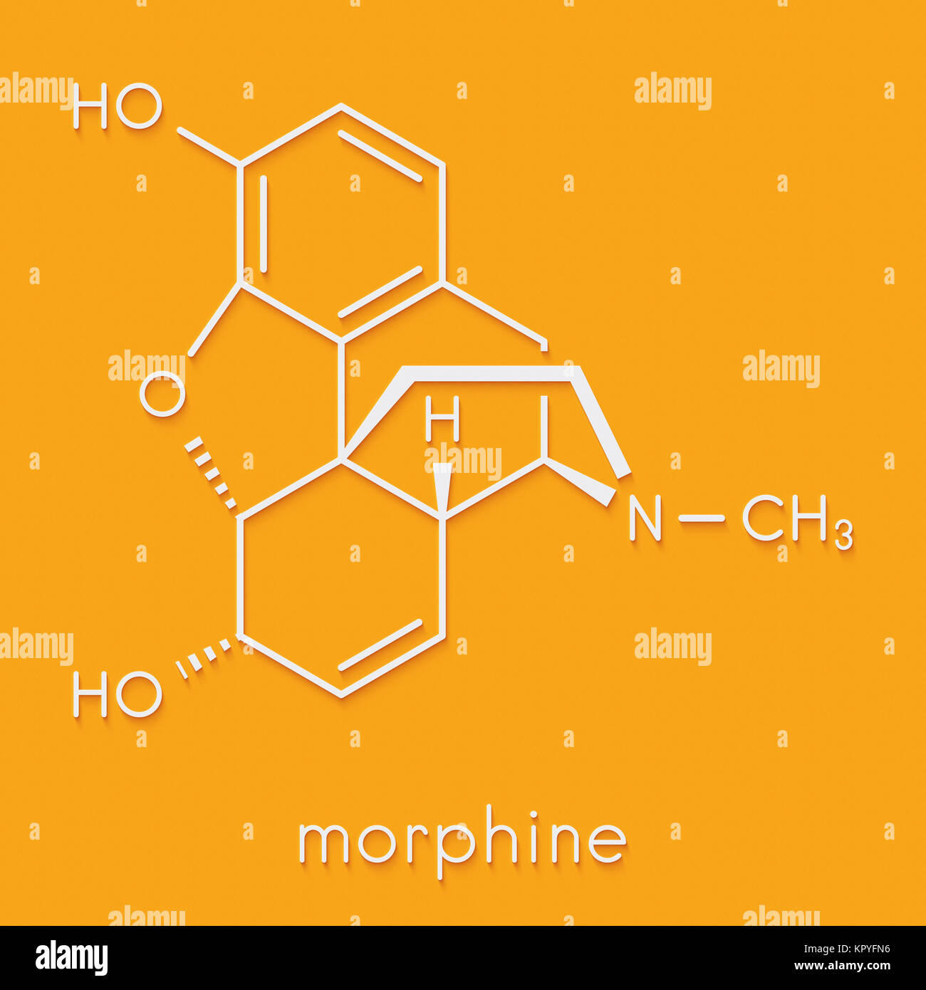 Morphine Pain Drug Molecule Highly Addictive Isolated From Opium Stock Photo Alamy