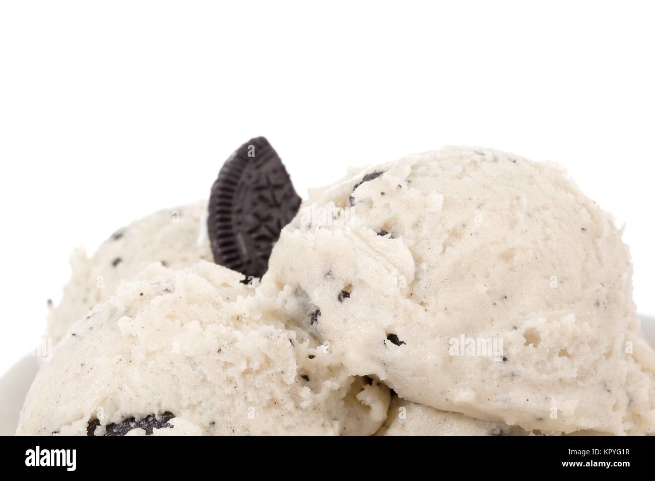 macro shot of cookies and cream ice cream Stock Photo Alamy