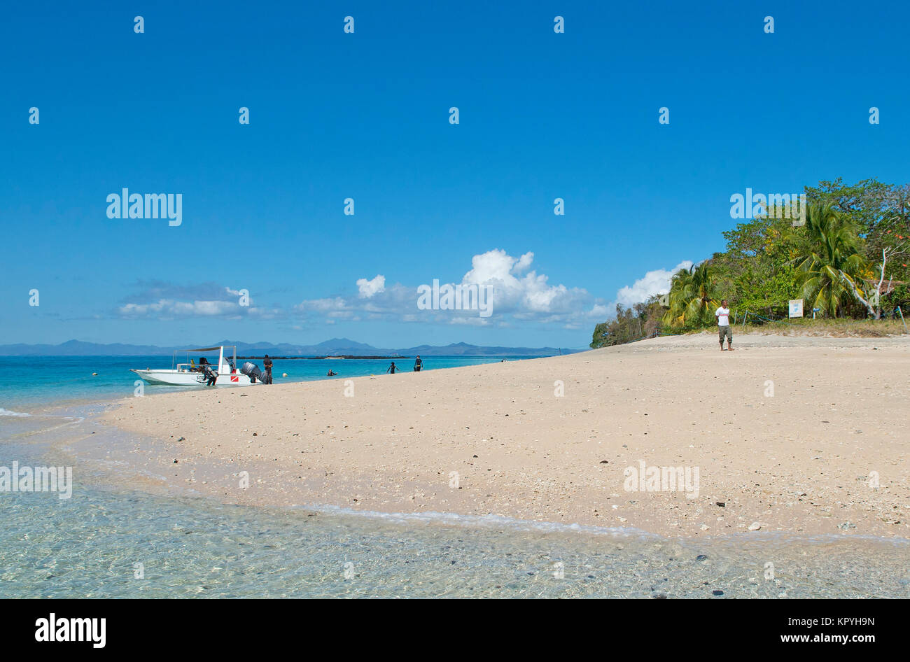 the beach of Tanikely National Park, Madagascar Stock Photo
