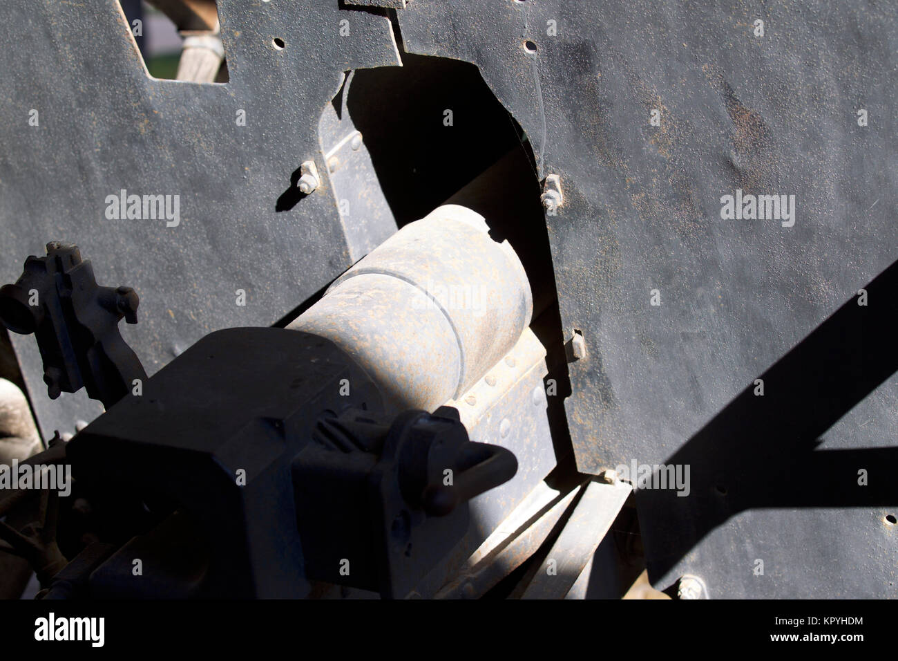 Ancient cannons of defense weapons in the old fortress, the island of