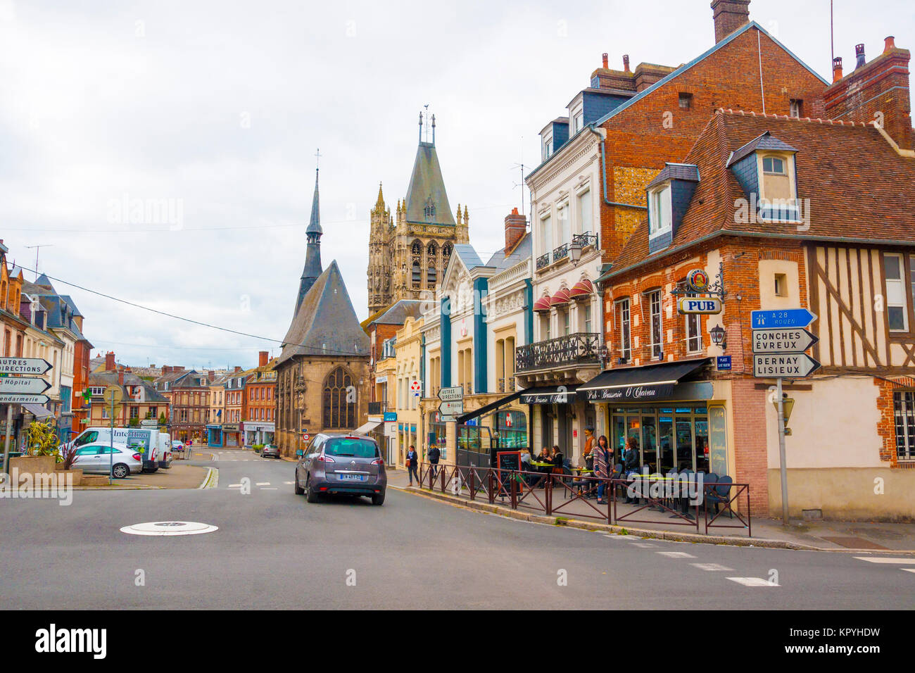 Town centre, L'Aigle, Normandy, France Stock Photo - Alamy