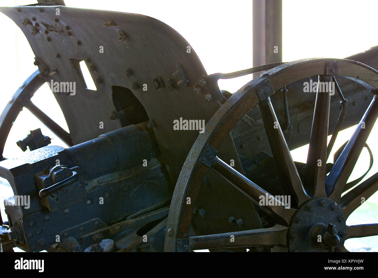 Ancient cannons of defense weapons in the old fortress, the island of