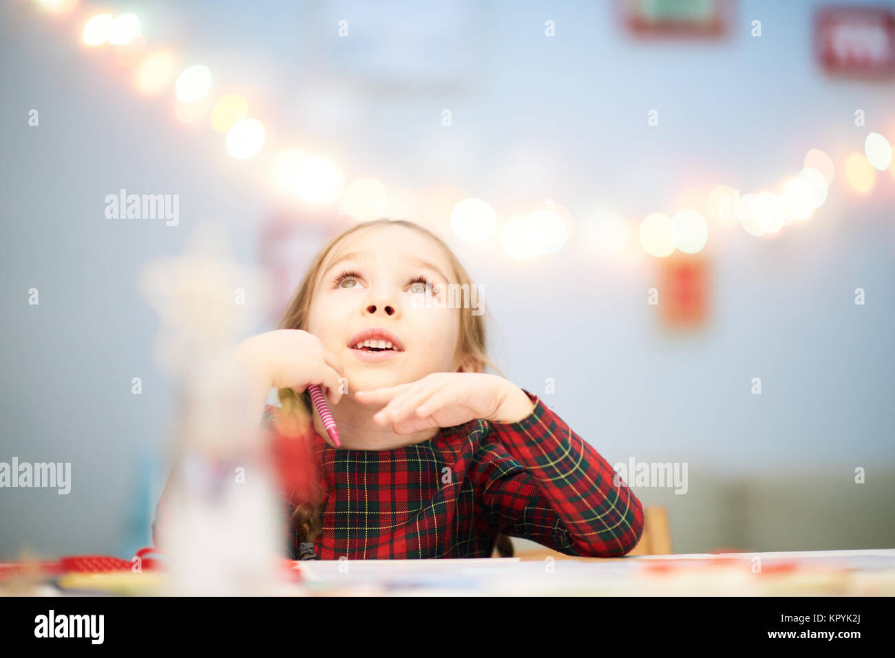 Portrait of Surprised Little Girl Stock Photo - Alamy