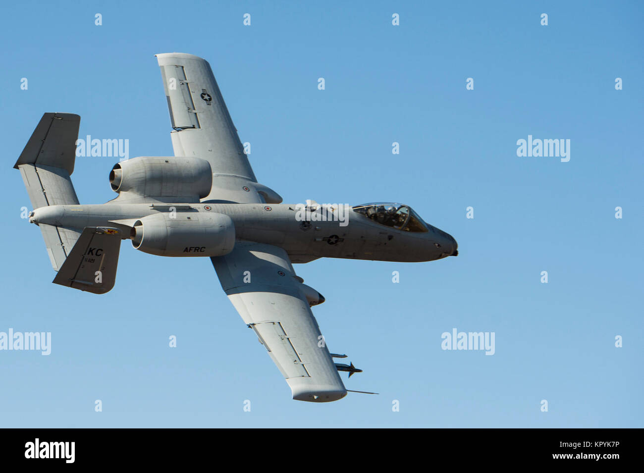 A 442nd Fighter Wing A-10 Thunderbolt II, from Whiteman Air Force Base, Mo., completes close air support training with members of the 146th Air Support Operations Squadron and Estonian tactical air control party specialists at Smoky Hill Air National Guard Range in Salina, Kan., Dec. 13, 2017. Members of the 146 ASOS, in Oklahoma City, organized the training between the 442 FW and Estonia TACP. (U.S. Air National Guard Stock Photo