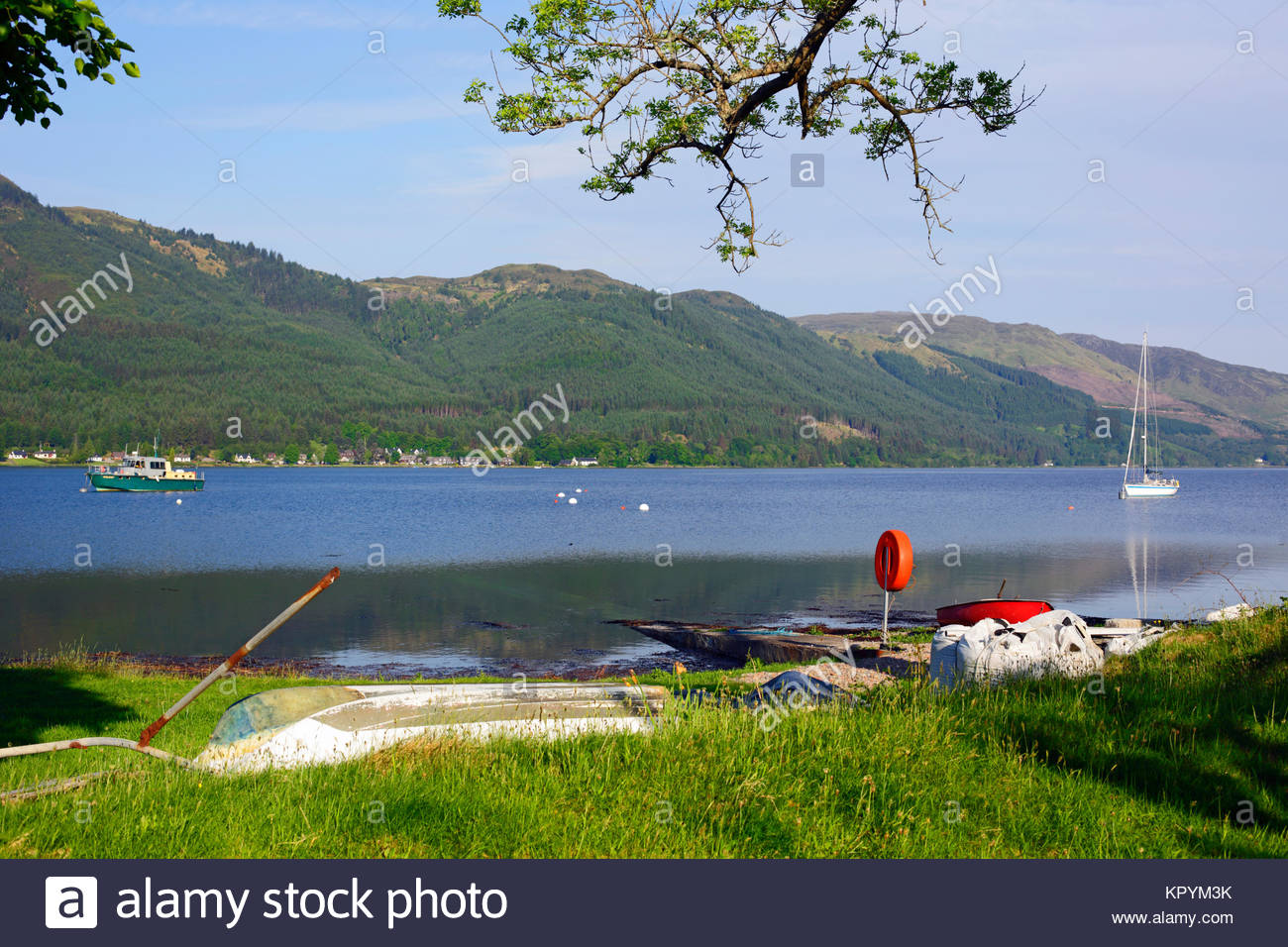 View across Loch Duich towards Ratagan, Kintail, Scotland Stock Photo