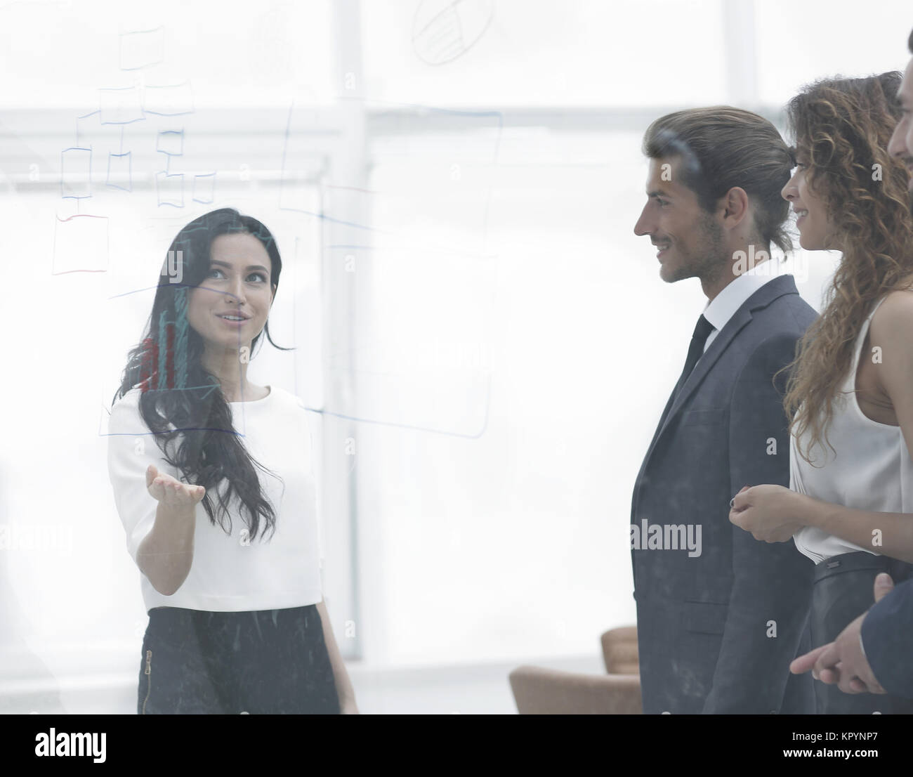 business woman with her business team Stock Photo - Alamy