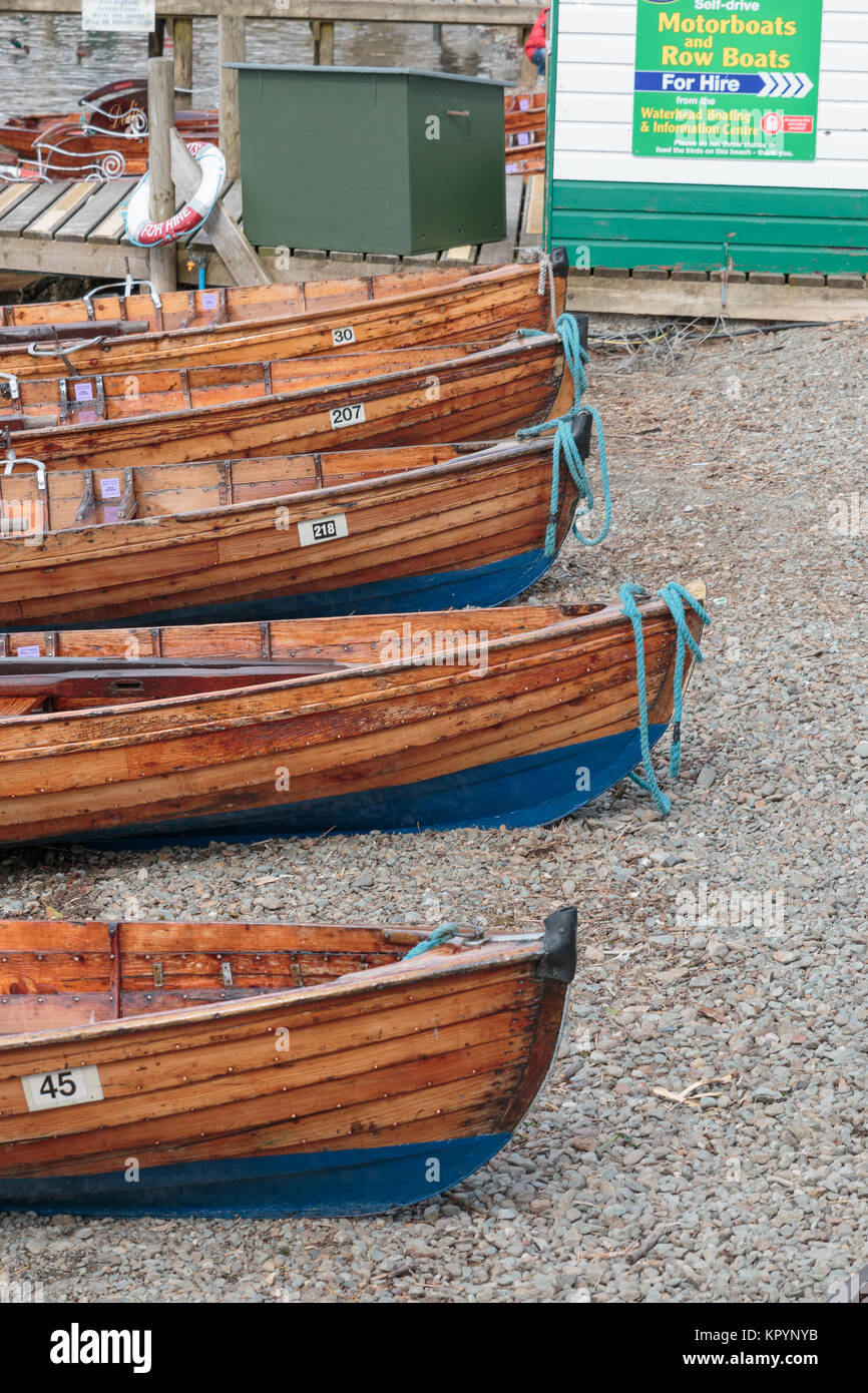 Windermere Water rowing boast Stock Photo Alamy