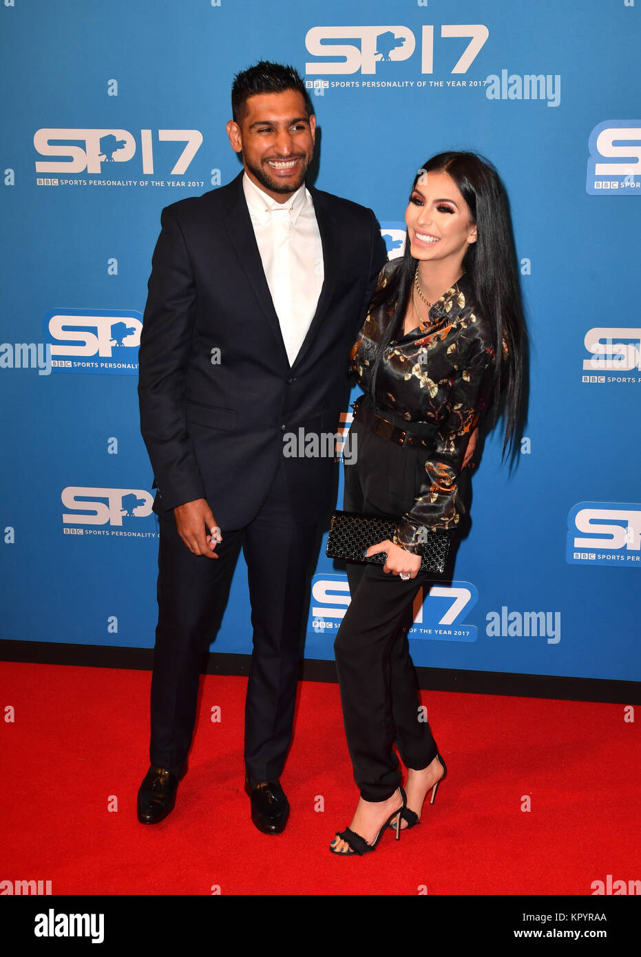 Amir Khan and Faryal Makhdoom during the red carpet arrivals for BBC