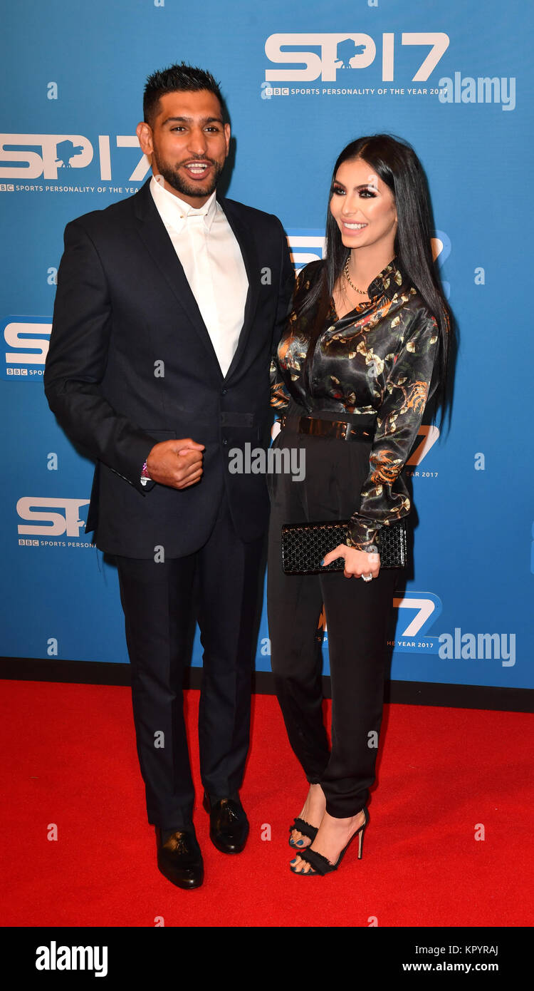 Amir Khan and Faryal Makhdoom during the red carpet arrivals for BBC