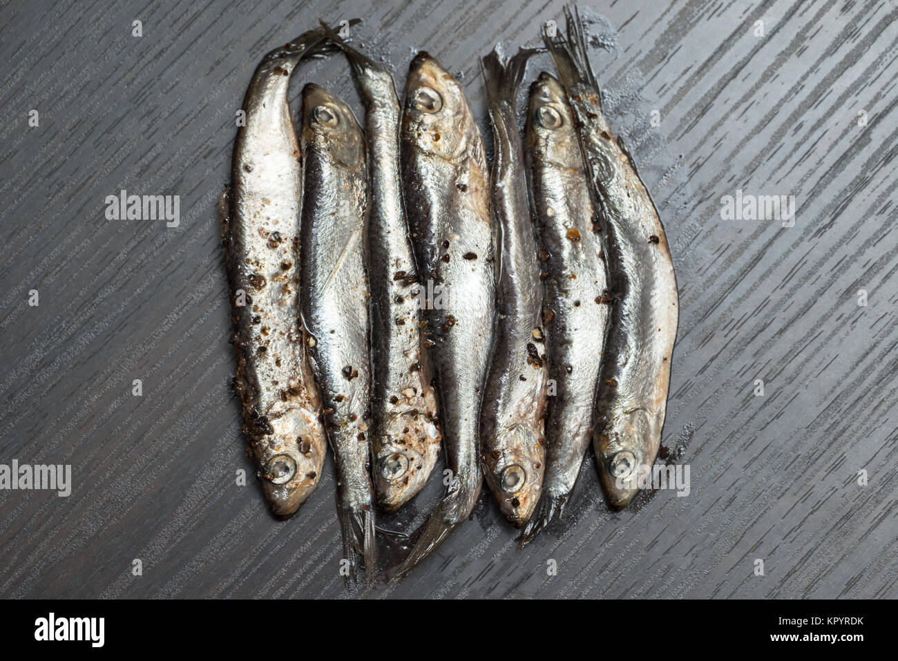 Salt sprat, Estonian national food. Canned fish Stock Photo Alamy