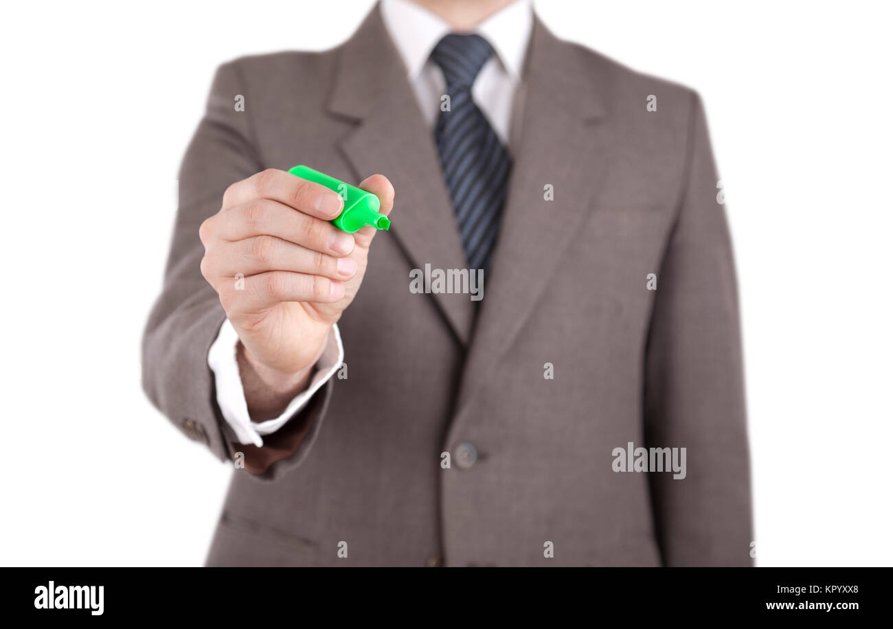 Male hand marker writes on hi-res stock photography and images - Alamy