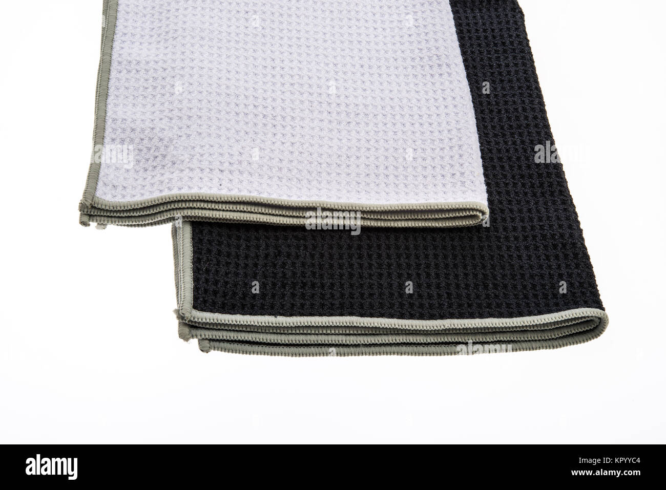 Black and white hand towel Stock Photo Alamy