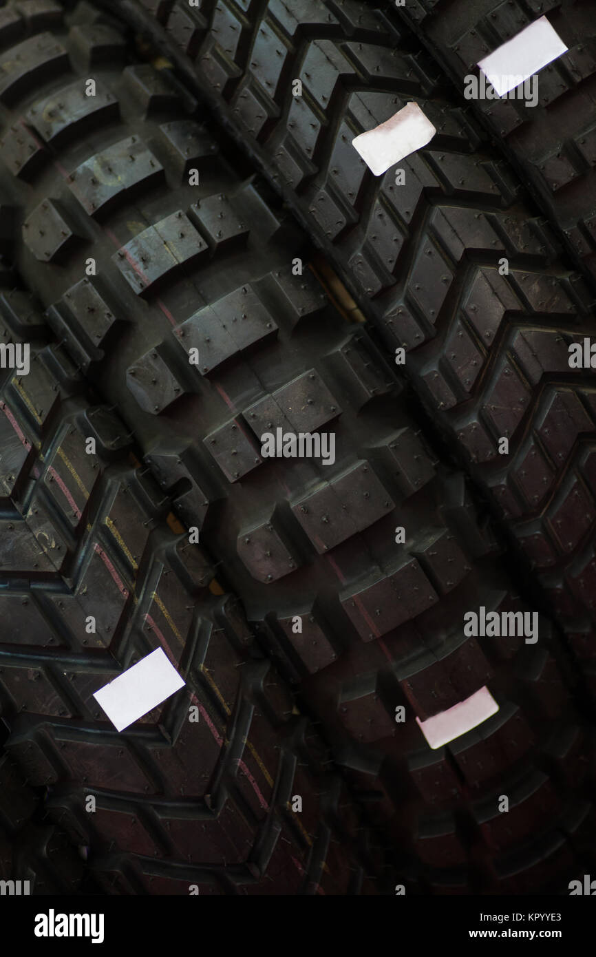 New motorcycle tires Stock Photo Alamy