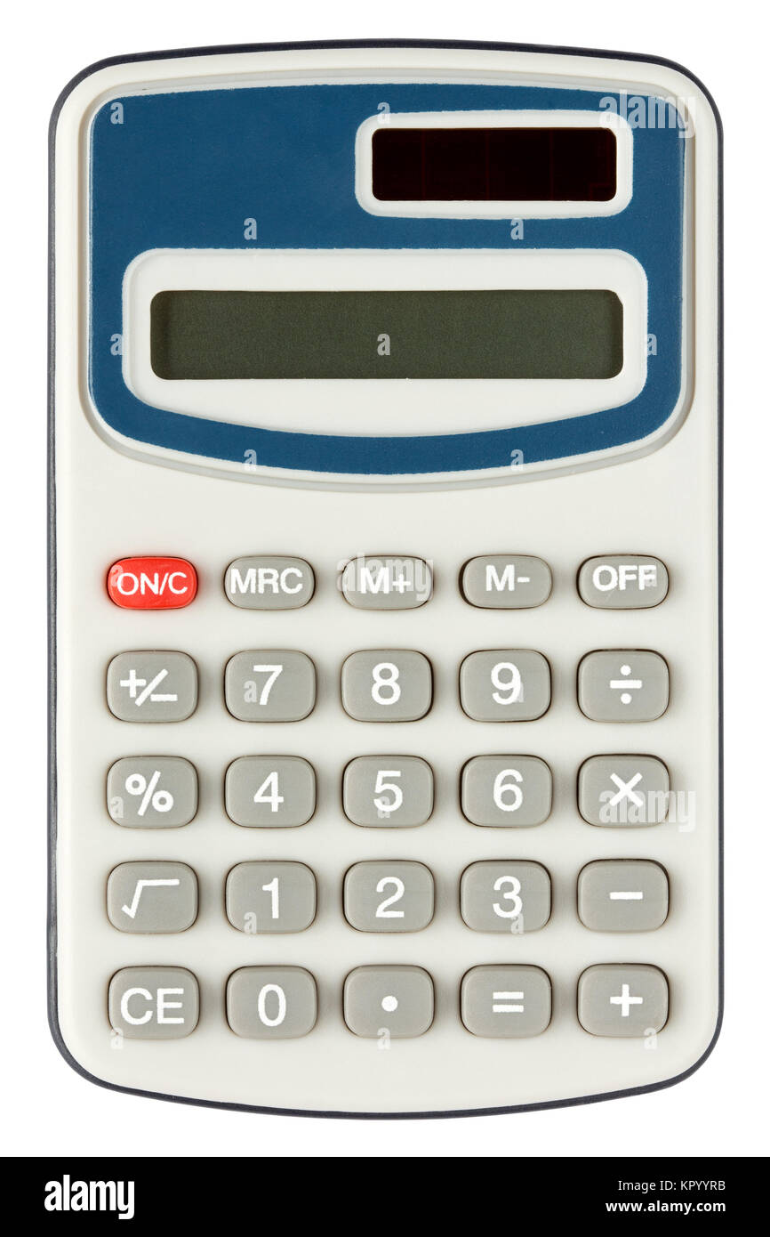 Digital, electronic calculator isolated Stock Photo - Alamy